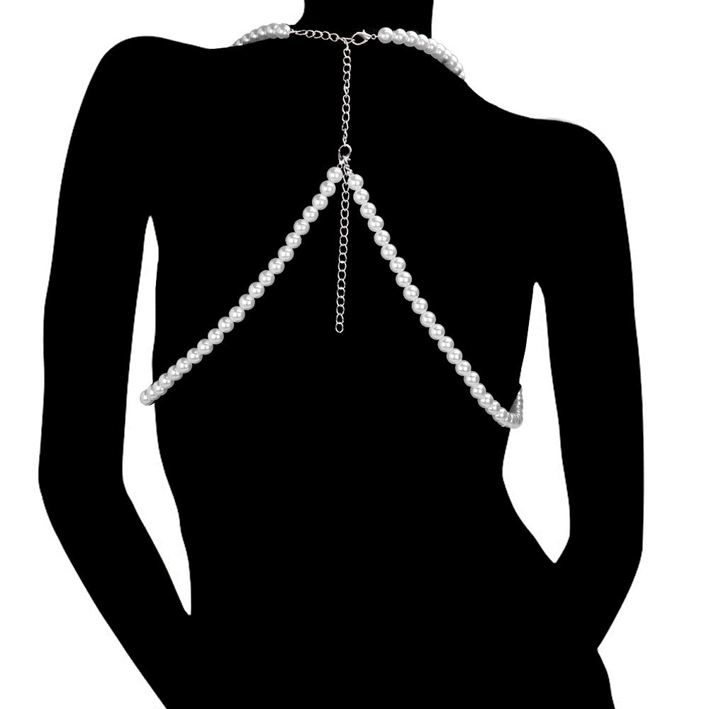 Draped Pearl Body Chain Necklace