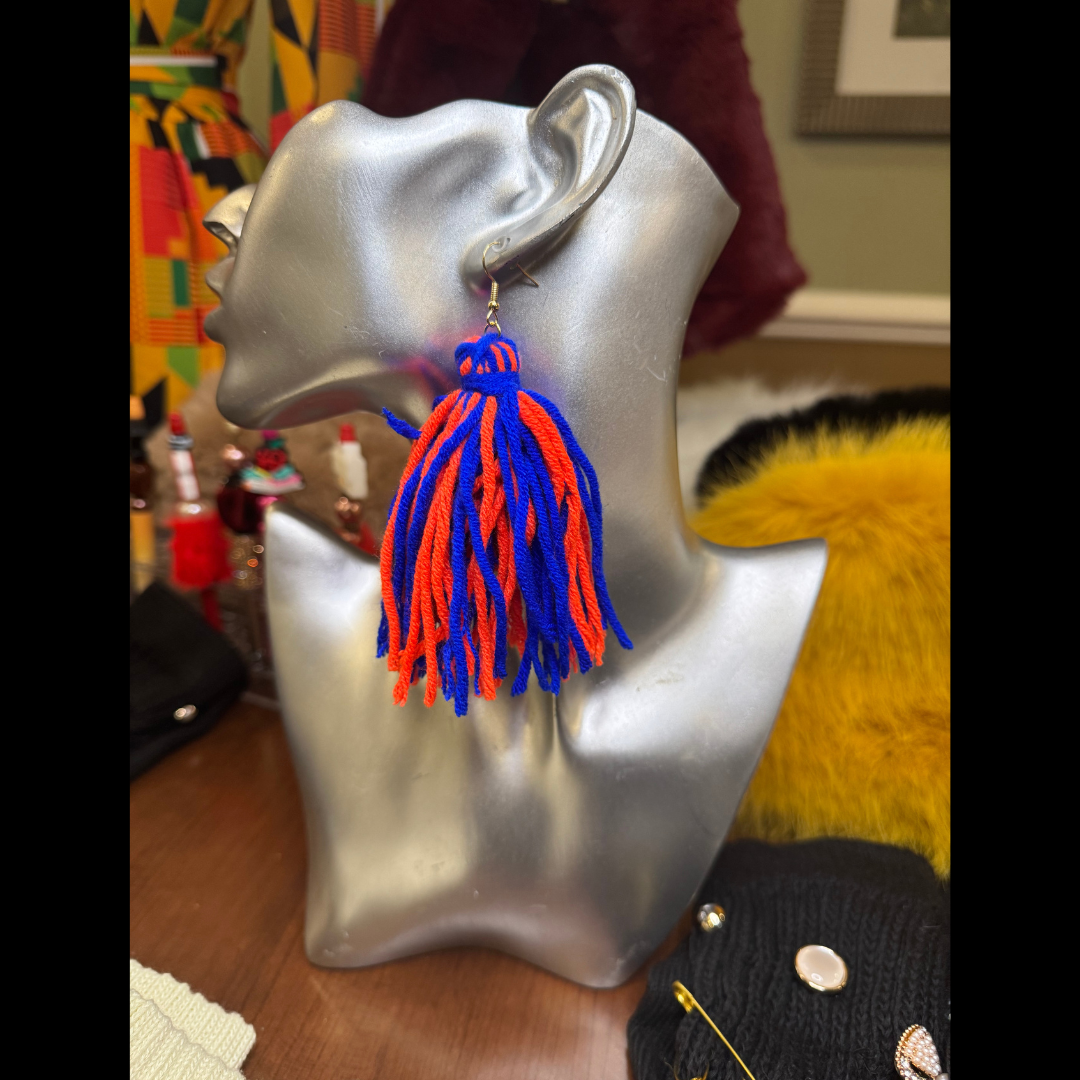 Yarn Tassel Earrings