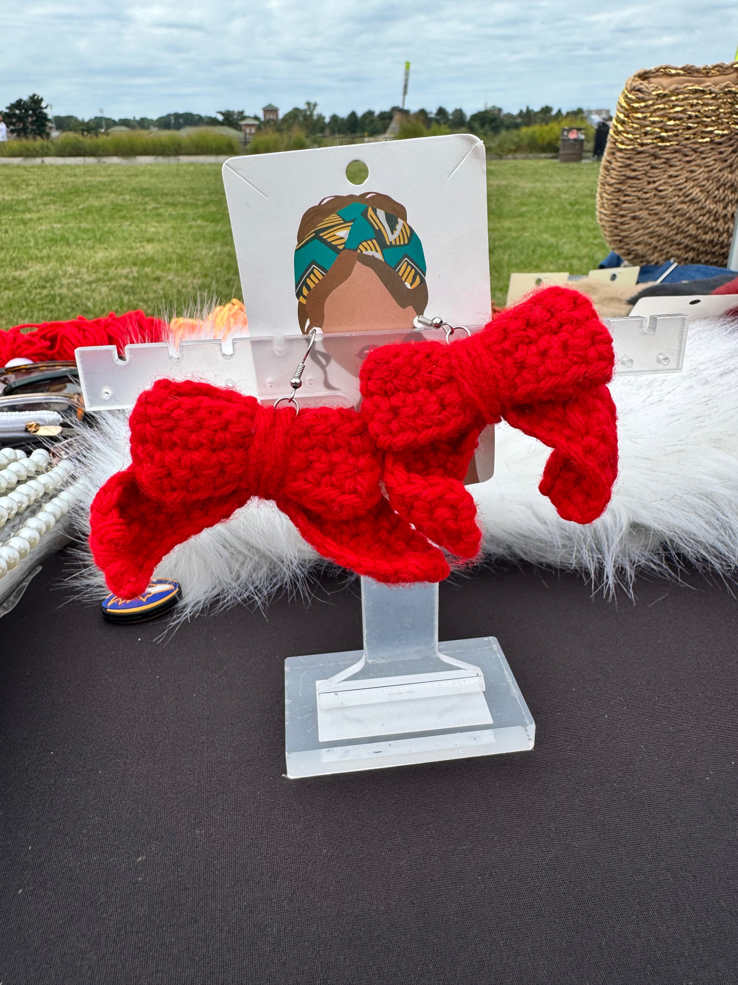 Rojo Yarn Earrings