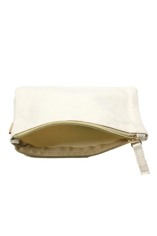 Multi Lettering Cotton Canvas Eco Pouch Bags