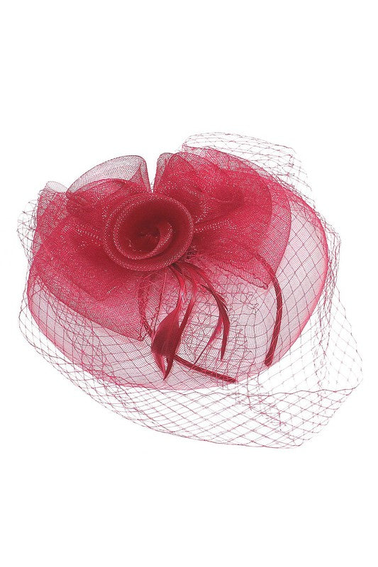 Flower Mesh Flapper Fascinator