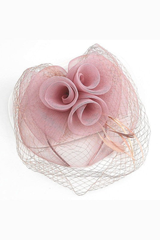 Flower Mesh Flapper Fascinator