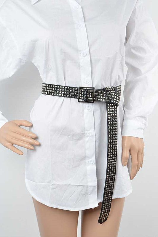 Extra Long Convertible Studded Belt