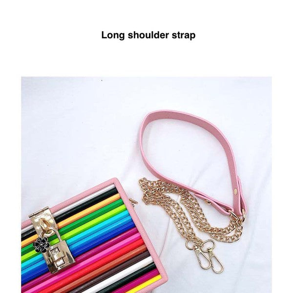 FASHION CUTE PENCIL SQUARE BOX CROSSBODY BAG