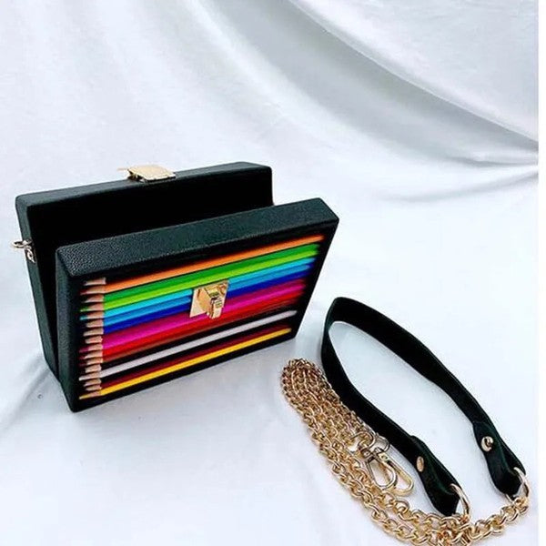 FASHION CUTE PENCIL SQUARE BOX CROSSBODY BAG