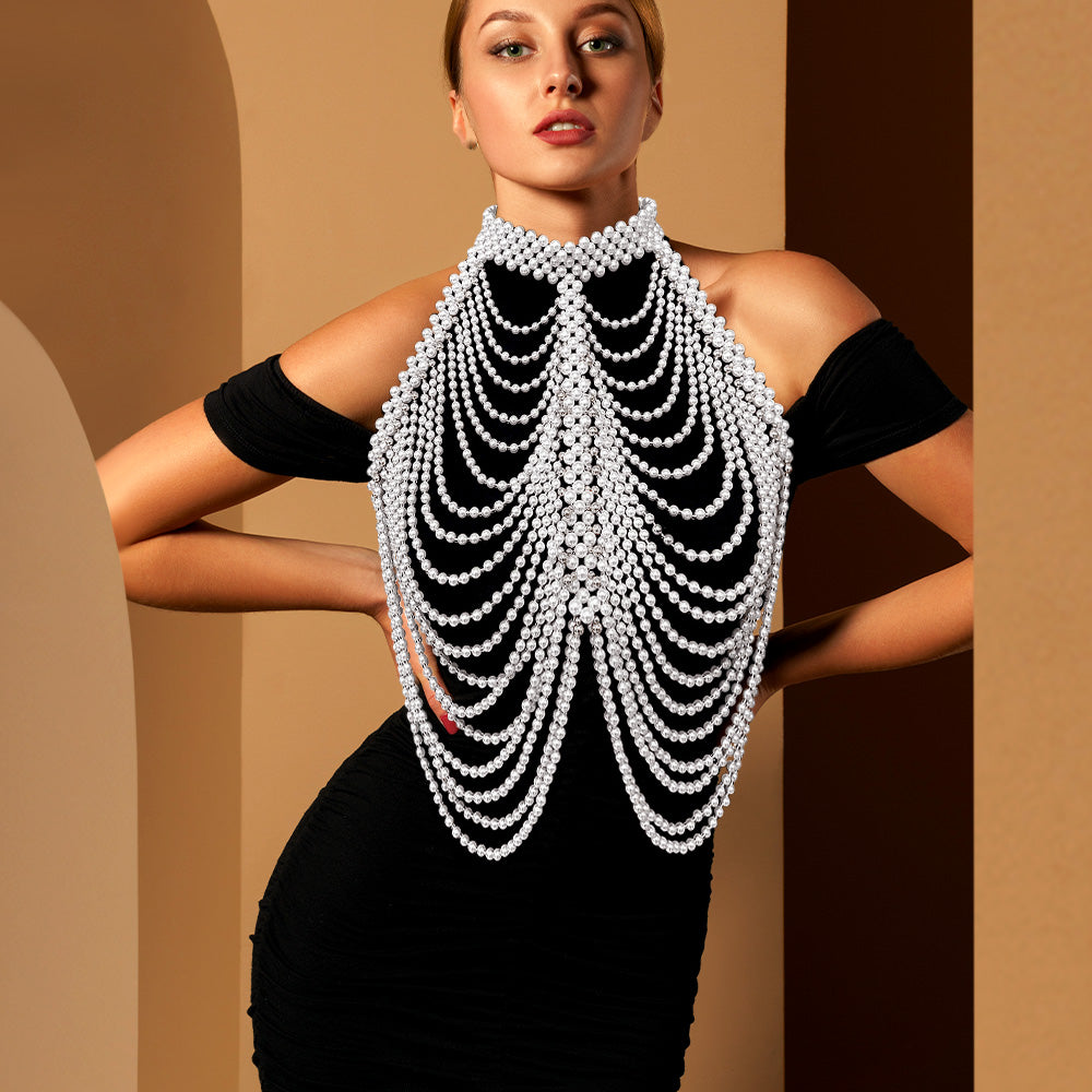 Pearl Draped Body Necklace