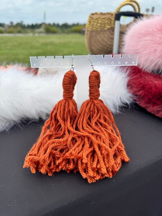 Mustard Tassel Earrings