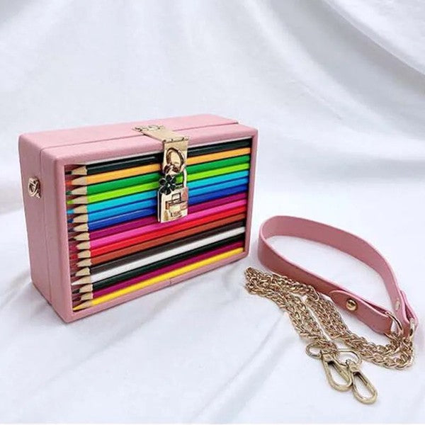 FASHION CUTE PENCIL SQUARE BOX CROSSBODY BAG