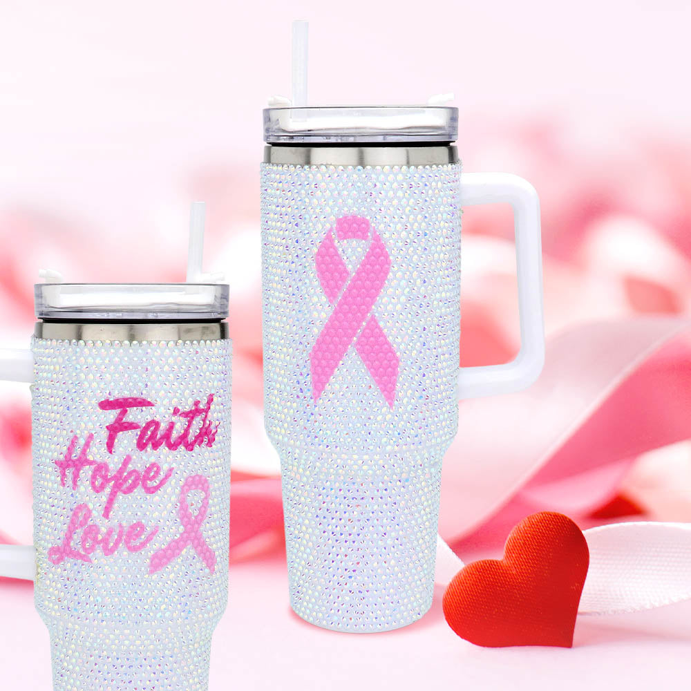 White Ribbon Tumbler